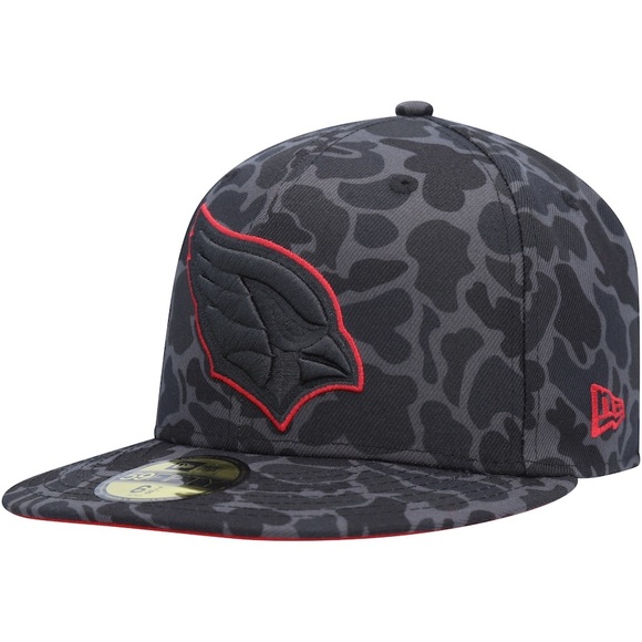 New Era Black Arizona Cardinals Amoeba Camo 59FIFTY Fitted: 7 1/2 RARE! - Picture 2 of 5